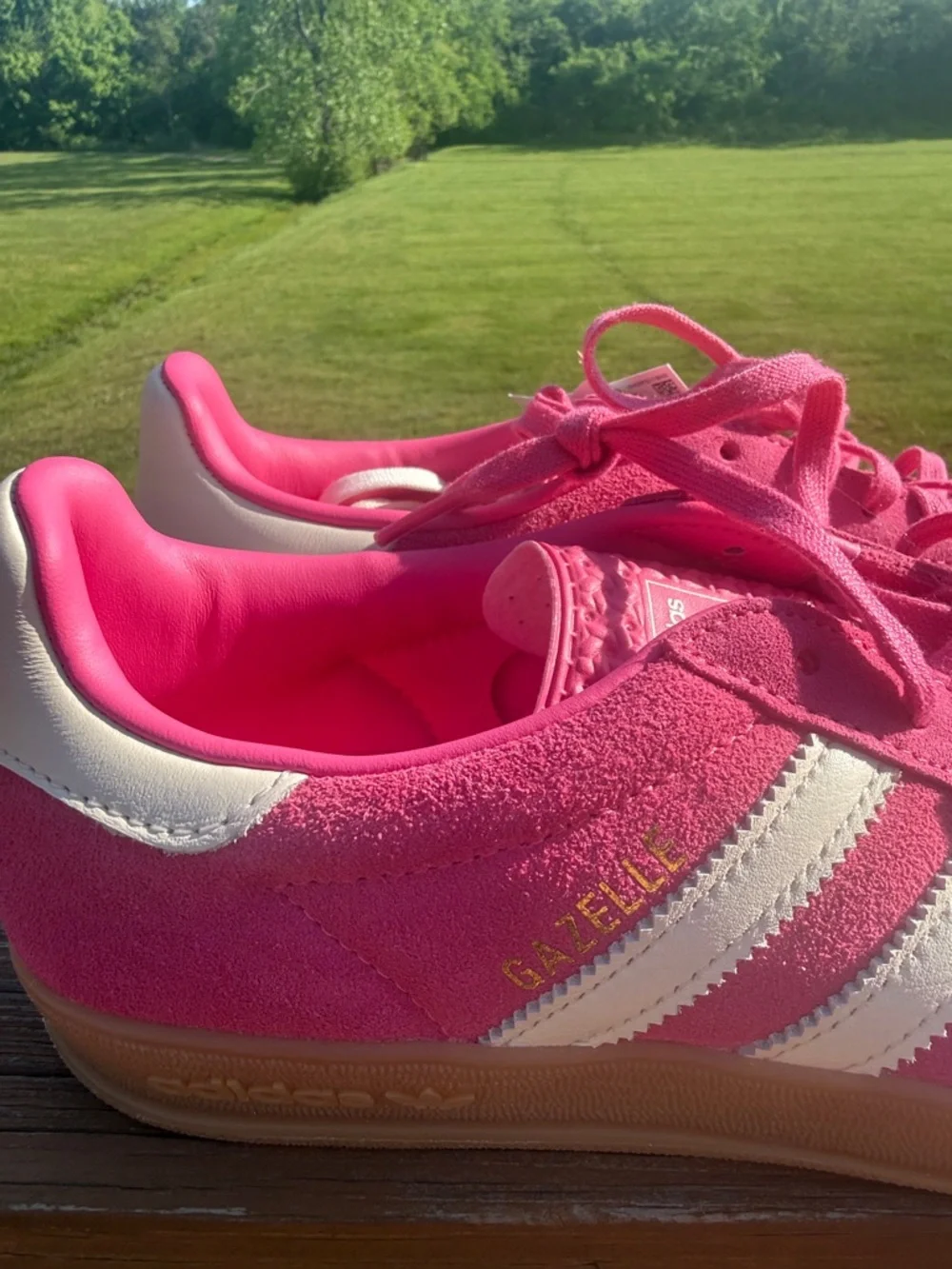 Adidas Gazelle Indoor Gum Pink and White Sneakers Size 8 - Picture 12 of 12